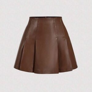 SHEIN Brown Skater Skirt